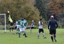WD Bushey (grey shirts), pictured in action earlier this season, drew with Glenn SSC