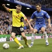 Tom Cleverley in action against Chelsea in the FA Cup during his loan spell at Vicarage Road