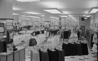 How the school uniform department looked in British Home Stores before the shop first opened