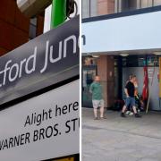 Watford Junction sign/ a picket at the station.