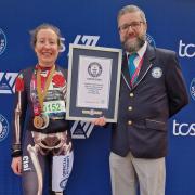 Claire Casselton broke the world record for the fastest female skeleton runner around the London Marathon.