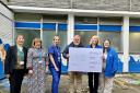 West Herts Hospitals Charity’s Celia Findell and Alison Rosen with West Herts Hospitals’ Cheri Leanne and Brian Hargreaves and Naomi Woodstock and Rebecca Aldridge from Wickes Community Programme