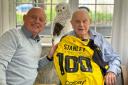Ian Bolton with 100-year-old Watford fan