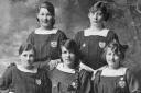 Gartlet School netball team. Elizabeth is standing, left. Image: Three Rivers Museum/Browne family collection