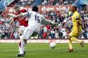 Wayne Rooney scoring against Watford in the 2007 FA Cup semi-final. Picture: Action Images