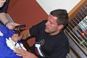 England international and former Watford goalkepper Ben Foster signed autographs for fans at the launch of GK Icon.