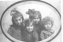 The now record-breaking siblings pose for a photo taken in 1917. From left to right: Belle, Anne, Clara and Jack