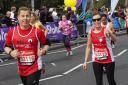 Hannah Jones and Olly Thompson running the London Marathon this year.