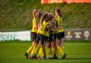 Watford celebrate Leanne Bell's winner. Picture: AW Images