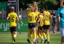 The Golden Girls celebrate Andria Georgiou's winning goal. Picture: Andrew Waller
