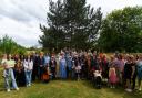 Diginitaries and faith leaders were among those to celebrate the tenth anniversary of the garden. Image: Andrew Lalchan