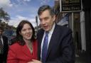 Claire Ward with Gordon Brown in Watford in 2006.