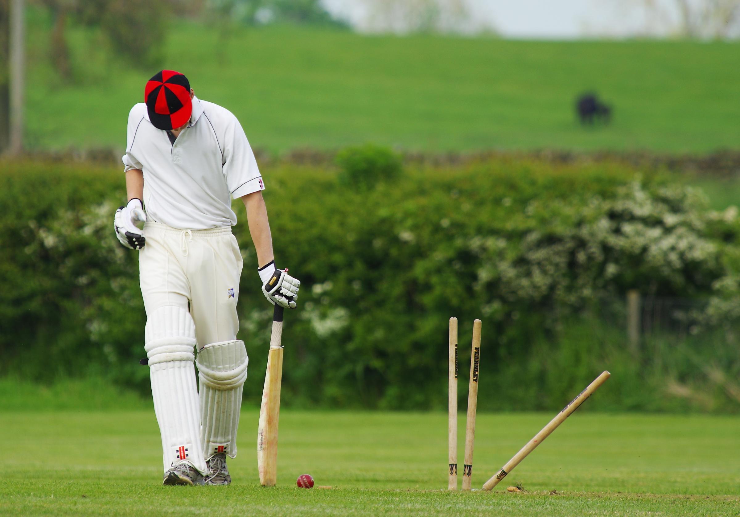 A batsman leaves the crease after being bowled out. Photo: Pixabay