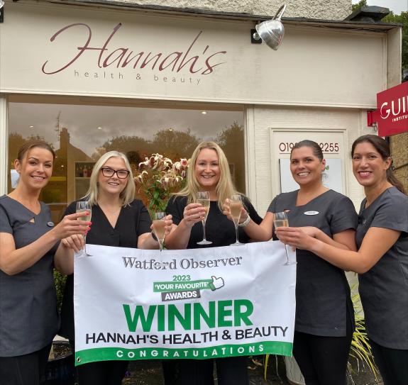 Watford Observer: Hannah and her team celebrating their win. Watford Observer: Hannah and her team celebrating their win.