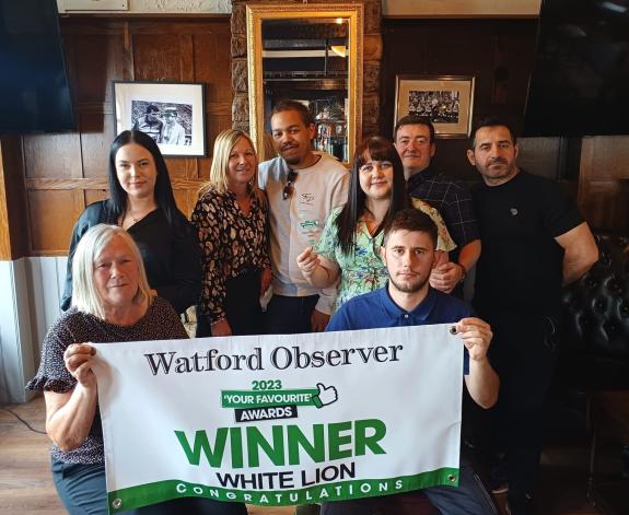 Watford Observer: The team at the White Lion last year. Watford Observer: The team at the White Lion last year.