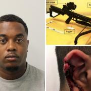 Andrew Ramdeen injured one man at the ear, and the other at the torso. Credit: Met Police
