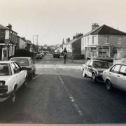 Capel Road lies beyond the Villiers Road junction, late 1970s