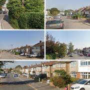 The roads, in Croxley Green, which were reportedly targeted