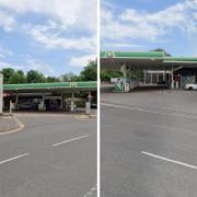 The petrol station in Wiggenhall Road