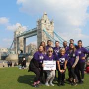 The ten-mile walk finishes at Tower Bridge. Image: Peace Hospice Care