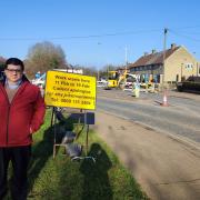 Labour councillor Asif Khan at the roundabout