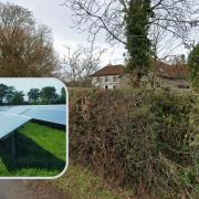 The ground-mounted solar panels are to be placed in Waterlane Farm's land.