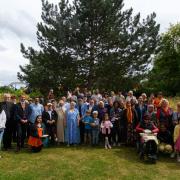 Diginitaries and faith leaders were among those to celebrate the tenth anniversary of the garden. Image: Andrew Lalchan