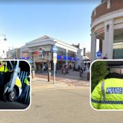 Police were spotted in and near Watford town centre over the weekend.