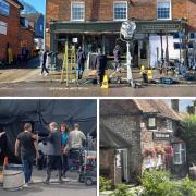 Filming in and around Watford