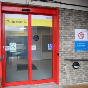 The new entrance to the outpatients department at Watford General Hospital.