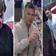 These are three men police want to speak to following the theft.