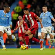 Sheffield United's Will Osula in action against Manchester City