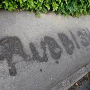 The graffiti was painted outside Chater Infants School, in Harwoods Road.