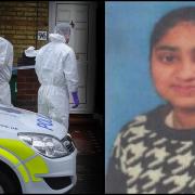 The body of 19-year-old Shahena (pictured) was found in the bathroom of her home in Leavesden Road (pictured left)