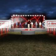 A visual impression of how the Hero Challenge stage will look.