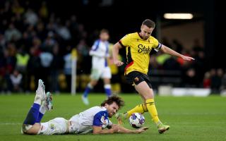 Cleverley's last appearance for Watford as a player - at home to Blackburn on  February 11, 2023