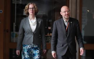 Green co-leaders Patrick Harvie and Lorna Slater are no longer Government ministers (Andrew Milligan/PA)