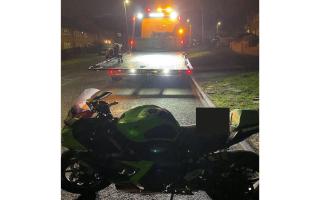 Police officers seized this motorbike on Thursday, May 2.