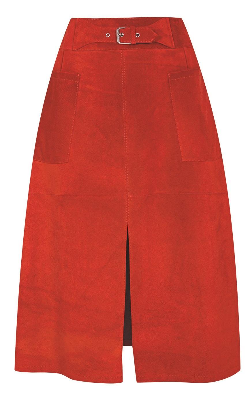 Dorothy Perkins, Orange Suede Skirt, £70