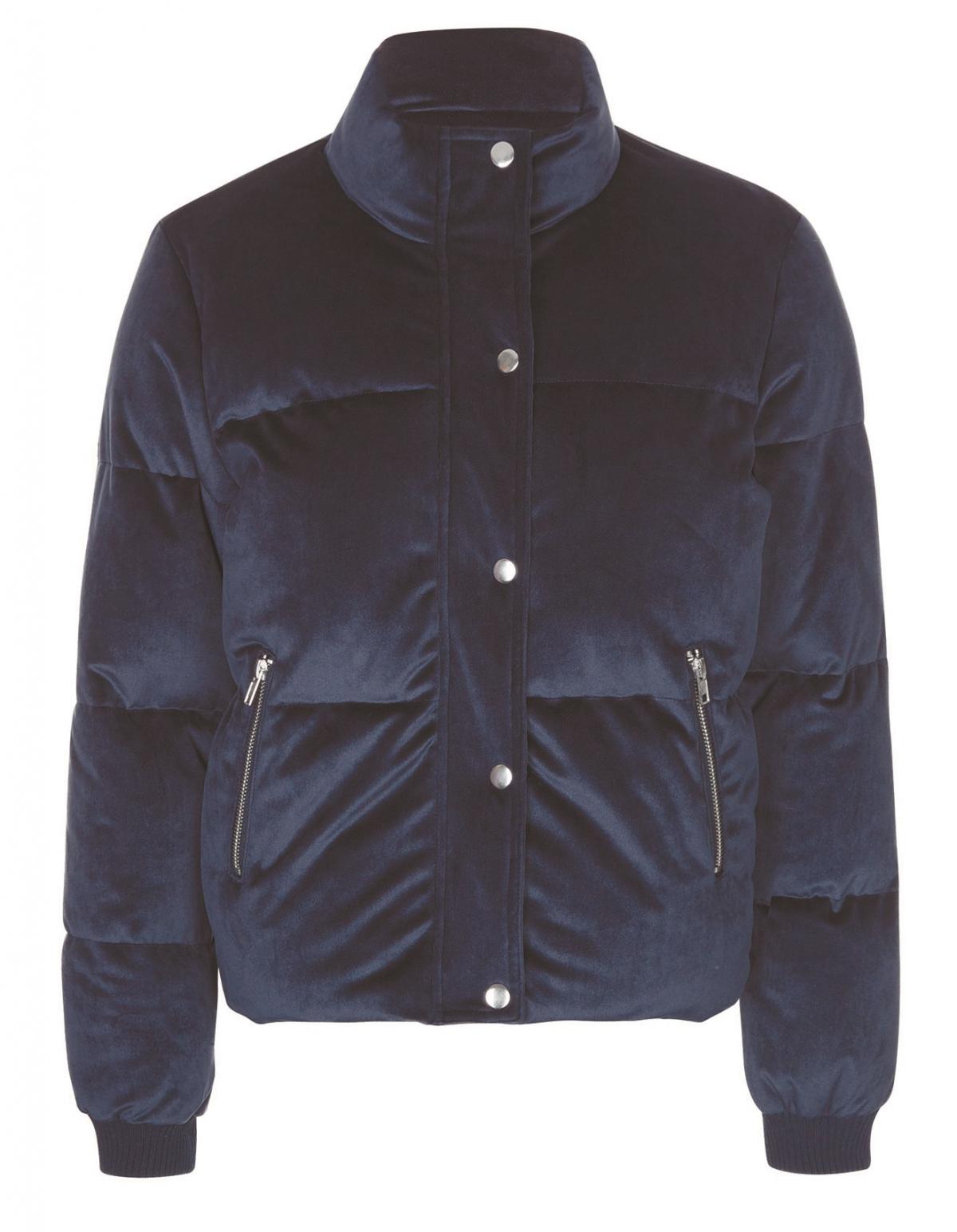 New Look, Navy Velvet Puffer Jacket, £32.99