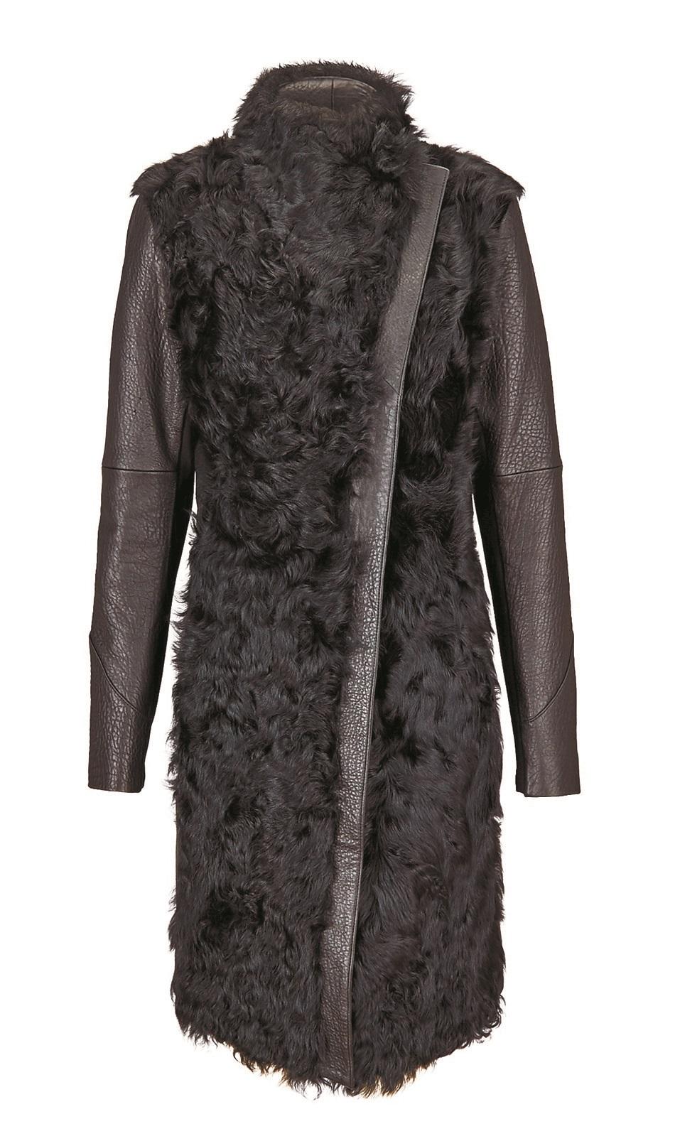 V by Very, Leather and Shearling Jacket, £350