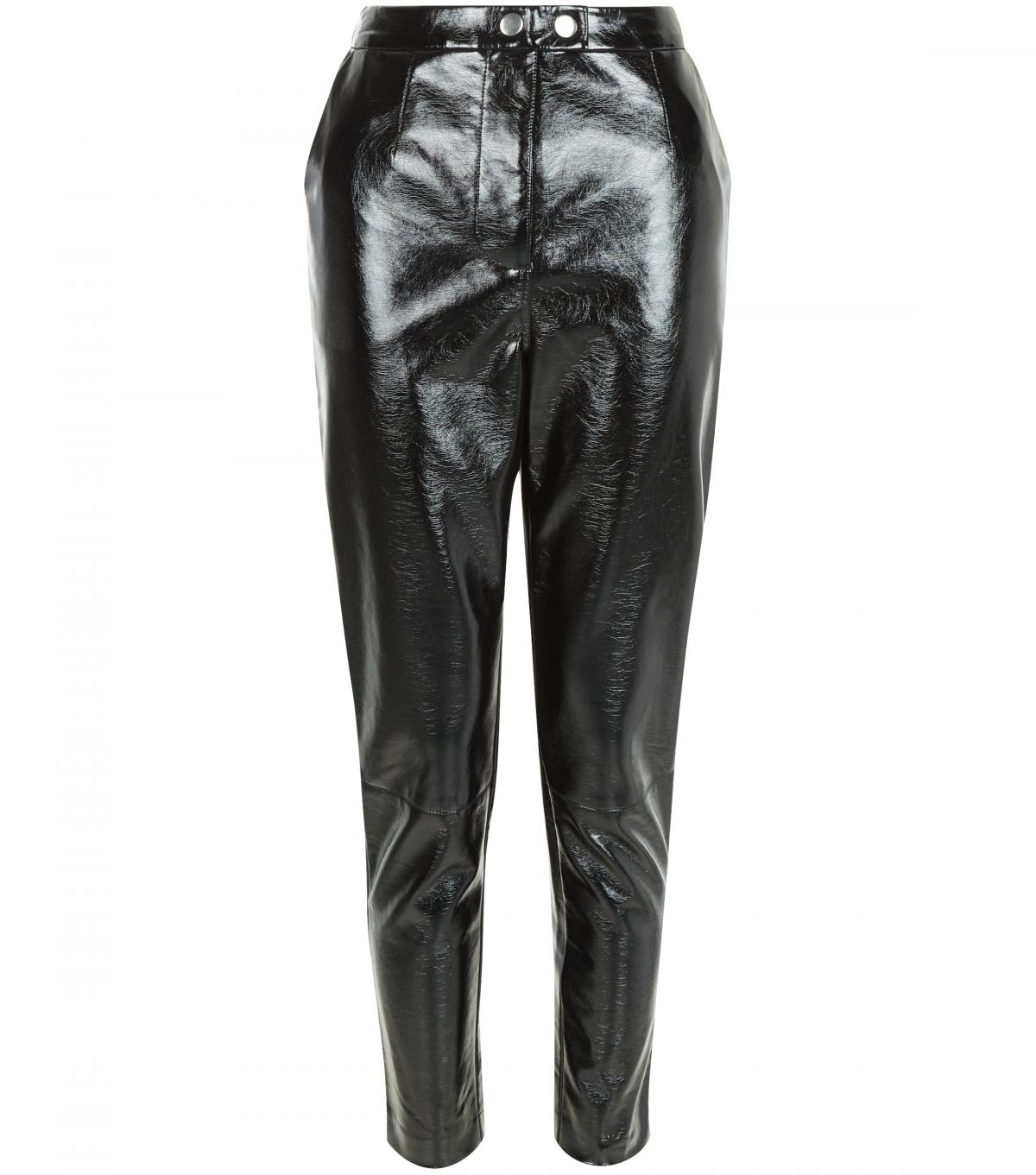 New Look, Black Patent Leather Trousers, £24.99