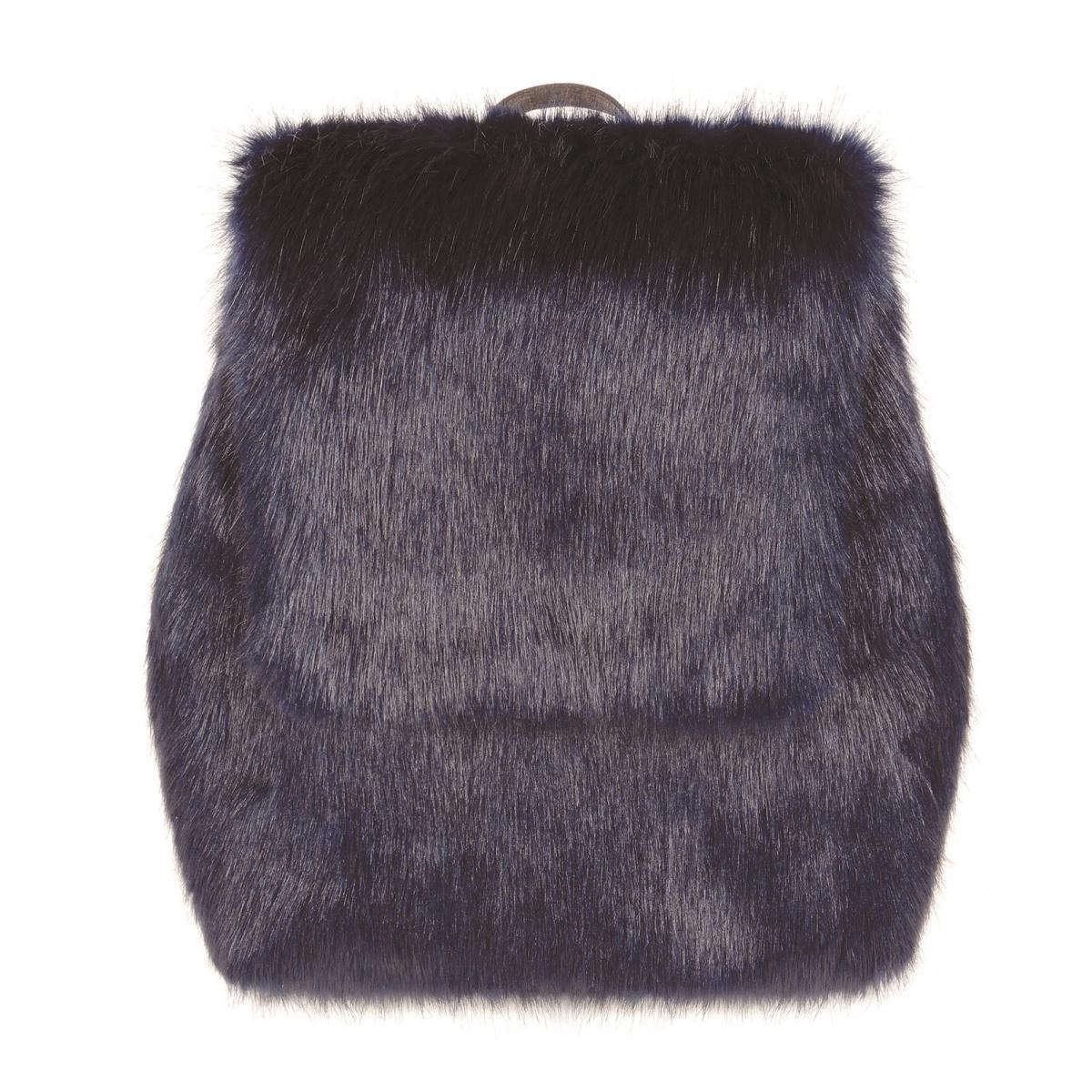 The Great Gift Company, Midnight Blue Faux Fur Backpack, £145