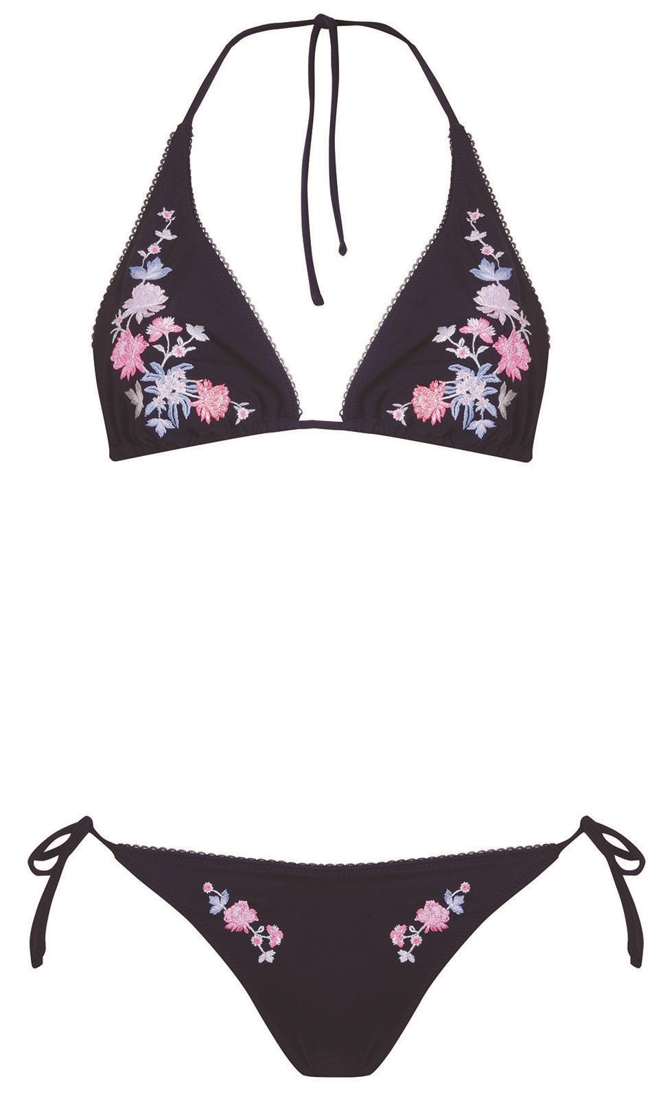 Topshop, Embroidered Bikini, £40
