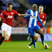 Carrick and Cleverley in action for Manchester United