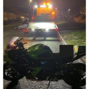 Police officers seized this motorbike on Thursday, May 2.