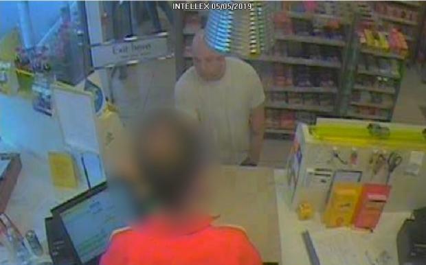 Joseph McCann caught on camera buying condoms at a fuel station. Photo: Met Police