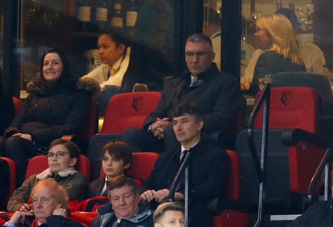 Nigel Pearson watching on from the director's box on Saturday. Picture: Action Images