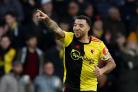 Troy Deeney celebrates his goal in Watford's win over Manchester United. Picture: Action Images