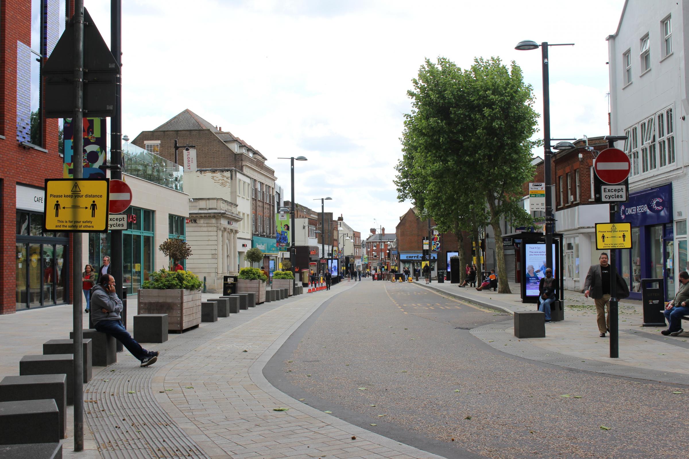 High Street improvements in Watford town centre completed two years ago